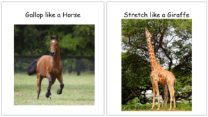 horse and giraffe 