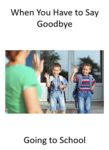 kids waving goodbye to parent